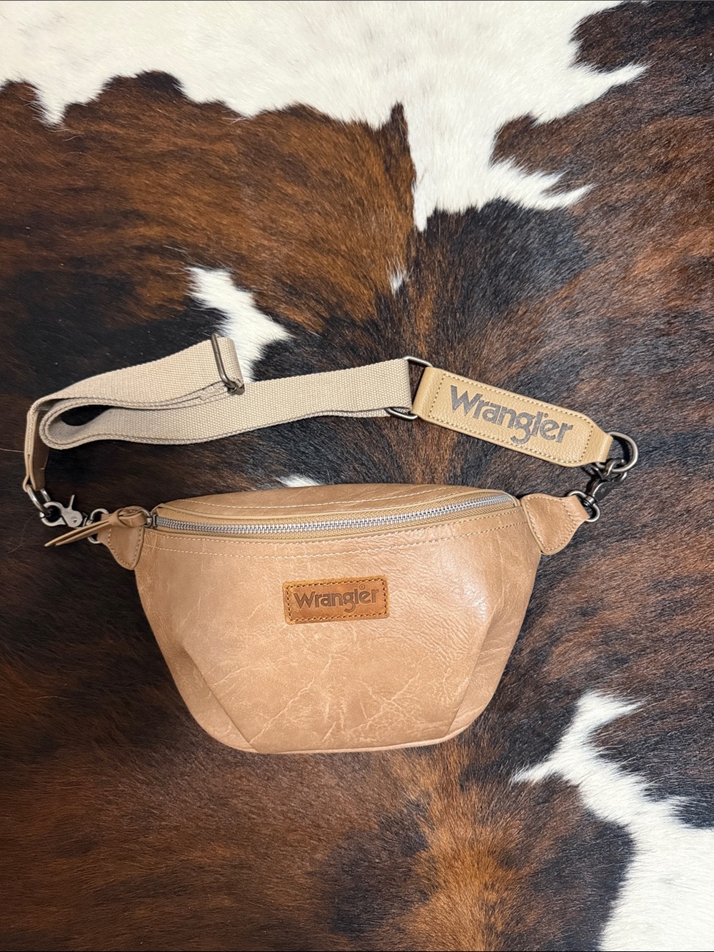 Wrangler Tan Fanny Pack Belt Bag with Adjustable Canvas Strap